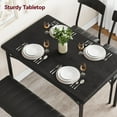 thumbnail image 5 of Litake 5 Piece Lodge MDF Board Space Saving Dining Table with Chair Rustic Black, 5 of 9