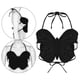 thumbnail image 5 of Top corto para mujer, ropa de calle para niñas, correa de espagueti sin espalda con cuello Halter y mariposa para fiesta, festival de música e Negro BLESIY Blusas de mujer, 5 of 8