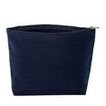 thumbnail image 3 of Aspire 6-Pack Navy Canvas Zipper Bags Cosmetic Bag, 7-1/2 by 5-1/8 with 1-1/2 Inch Bottom, 3 of 6