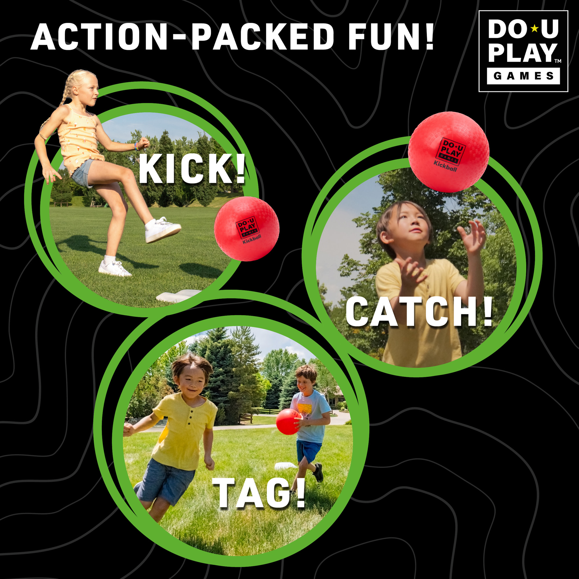 Do-U-Play: Ultimate Kickball Kit - Outdoor Game Set, 10" Ball, 4 Bases, Air Pump, Carry Bag, Kick-Catch-Tag, Backyard Activity, Family-Kids-Adults