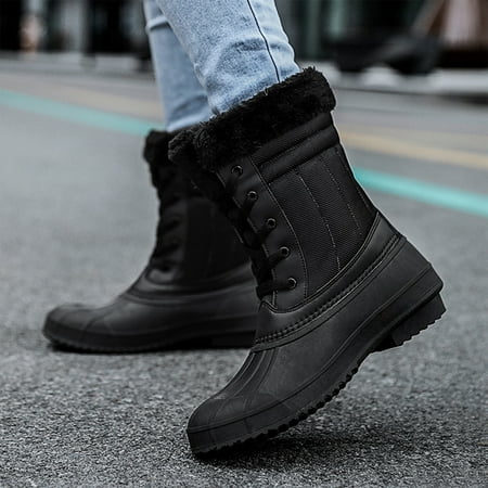 

Foraging dimple Womens Shoes Winter and Autumn Snow Boots Cotton Antiskid Warm Water Shoes Black