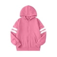 thumbnail image 2 of Amidoa Girls Graphic Hoodies Zip Up Hooded Sweatshirt Kids Cute Casual Long Sleeve Fall Winter ClothesPink Size 11-12 Years, 2 of 7