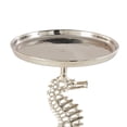 thumbnail image 6 of DecMode 14" x 27" Silver Aluminum Metal Pedestal Sea Horse Accent Table with Tray Top, 1-Piece, 6 of 10