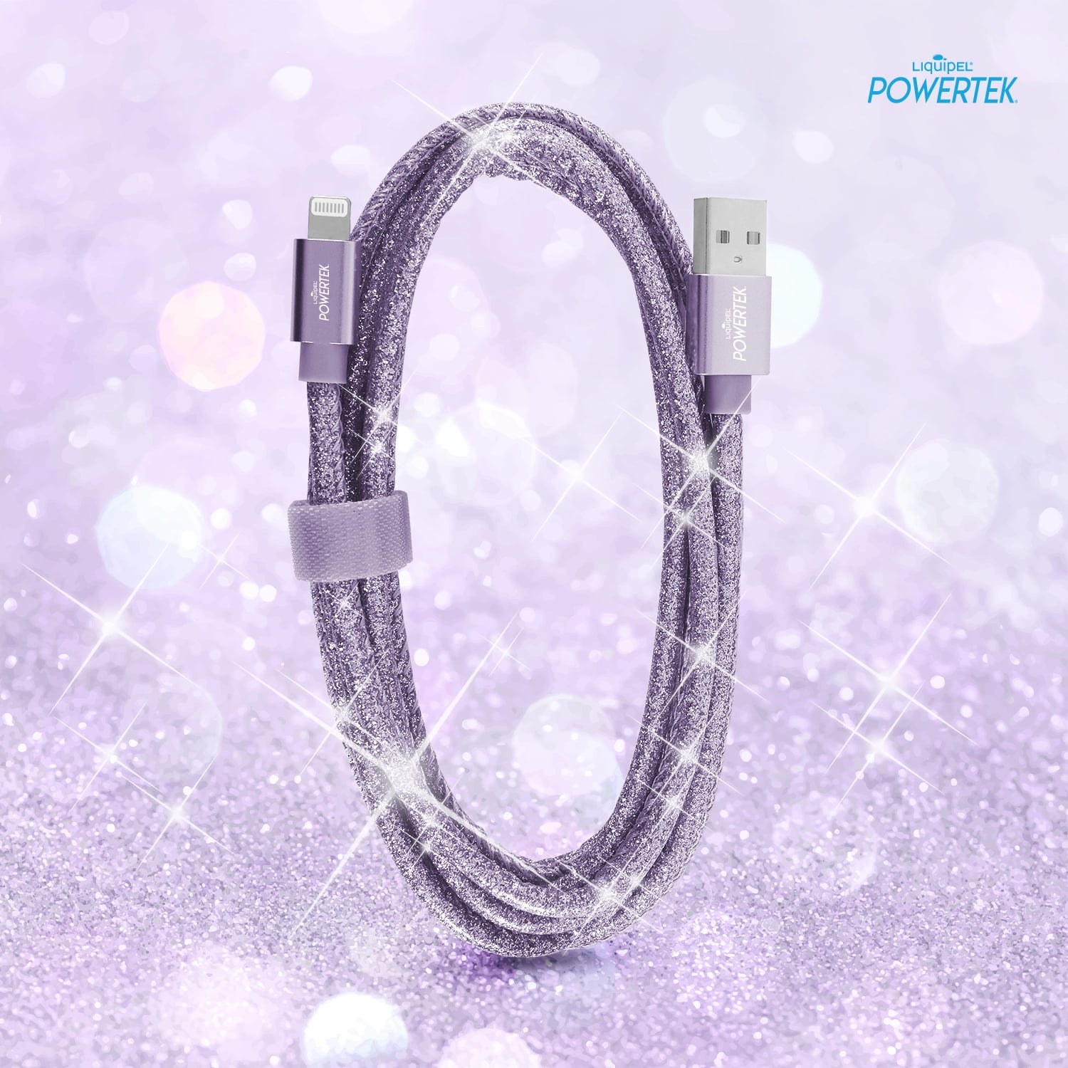 Liquipel Powertek Glitter Apple Lightning Cable
