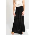 thumbnail image 2 of Ragstock Black Ruffle Tiered Maxi Skirt, 2 of 4