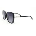 thumbnail image 3 of Womens Classic Chic Understated 90s Designer Fashion Butterfly Sunglasses Black Silver - Smoke, 3 of 4