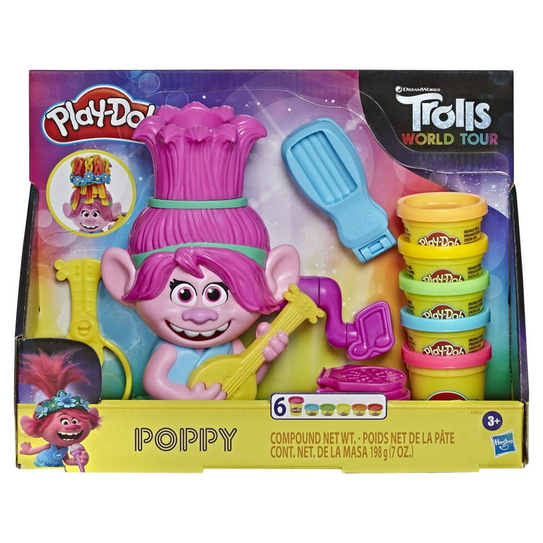 Dreamworks Trolls Play Doh Can Heads & Molds Learn Colors with