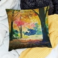 thumbnail image 2 of BANET Fall Leaf Square Throw Pillow Covers , Autumn Trees Decorative Couch Pillows Protector Case with Hidden Zipper,  Double Side Print Throws Cushion Cover for Home Farmhouse 18x18in, 2 of 5