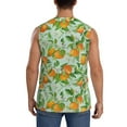 thumbnail image 4 of Daiia Tangerine Printed Men's Tank Tops,Casual Soft Sleeveless Gym Muscle Shirts Bodybuilding Tee-Large, 4 of 8