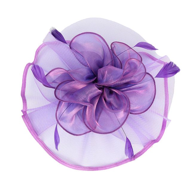 grande para mujer, diadema para boda, de Ascot Púrpura Zulema fascinator diadema con velo
