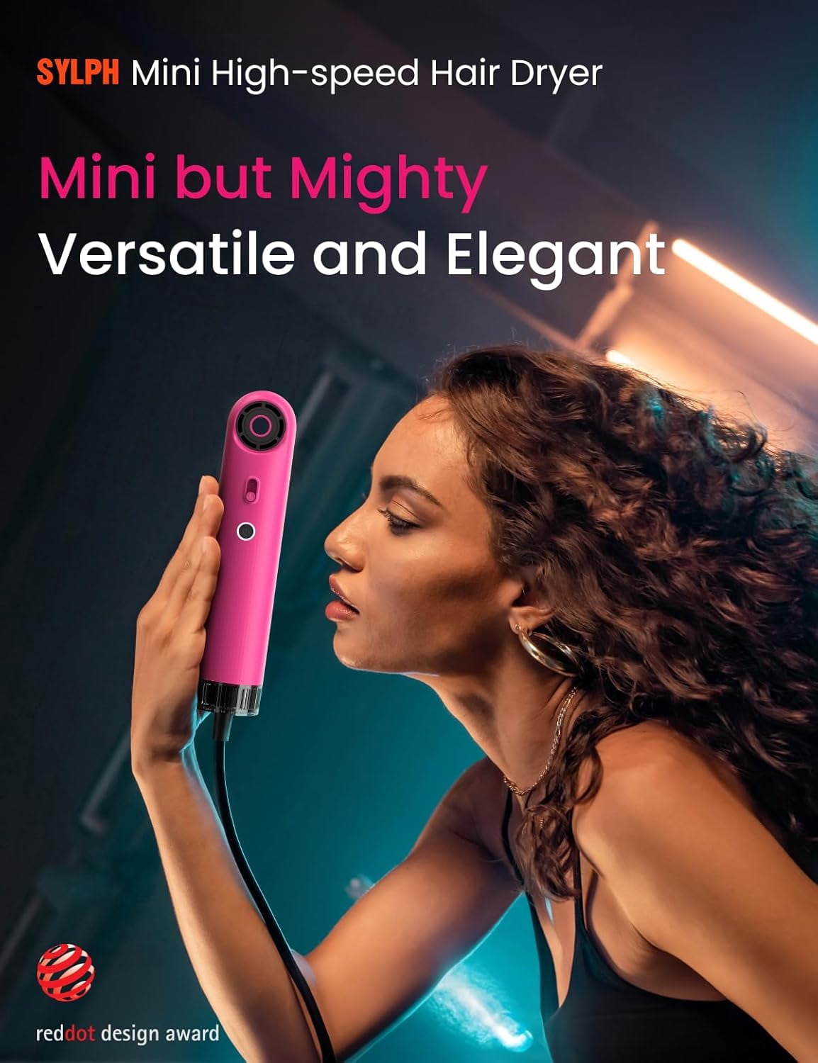 Hair Dryer, 0.55 lbs Ultra Light & Portable for Travel, 110,000 RPM High-Speed Fast Drying, 200 Million Ions for Salon-Style, Powerful & Versatile Mini Hair Dryer for Home, Hotel, Gym, RV Use