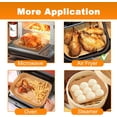 thumbnail image 6 of 100 Pcs Disposable Paper Liner Scheam 5.5 inch Non-stick Air Fryer Sheets Square for Microwave Oven Baking Roasting, 6 of 7