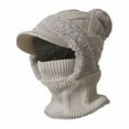 thumbnail image 7 of DJN Women's 3-in-1 Knit Hat Scarf Set Color Block Winter Neck Warmer Outdoor Windproof Cold Weather Hat Grey One Size, 7 of 7