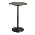 thumbnail image 2 of Winsome Obsidian 3-Pc Pub Set, Round Table & Adjustable Swivel Stools, Black Finish, 2 of 10