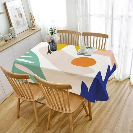 

Rectangular Tablecloth Geometric Dinning Sweet Table ration Anti-stain Waterproof Kitchen Table Mantel Mesa