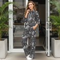 thumbnail image 2 of Renewold Sweatsuits Women 2 Piece Outfit Oversized Pullover and Elastic Waisted Joggers Pants Warm Breathable Matching Set for Lounge Workout, Cowboy Cactus Moon Stars Print Grey, L, 2 of 7