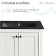 thumbnail image 5 of Cannes 24 in. White Bathroom Vanity With Black, 3-Hole Ceramic Sink Top, 5 of 9
