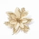 thumbnail image 1 of 15 piezas de flores para árbol de Navidad, decoraciones de flores artificiales con brillo plateado para adornos de árbol de Navidad y corona, 1 of 5