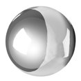 thumbnail image 1 of TABLZONE Silver Reflective Sphere Mirror Globe Stainless Steel Garden Outdoor Decor, 1 of 8