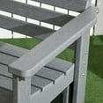 thumbnail image 6 of Yardi Yarda Patio Glider Bench, HDPE Slatted Double Rocking Chair, Light Gray, 6 of 11