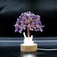 thumbnail image 1 of Lámpara de noche con forma de árbol de la fortuna de citrino morado natural, columna de cristal blanco, lámpara de noche de un solo cristal, decoración de moda para bricolaje, 1 of 4