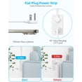 thumbnail image 3 of Power Strip PAEWOK Short de 60 cm con 4 tomas AC y 3 puertos USB, color blanco, 3 of 8