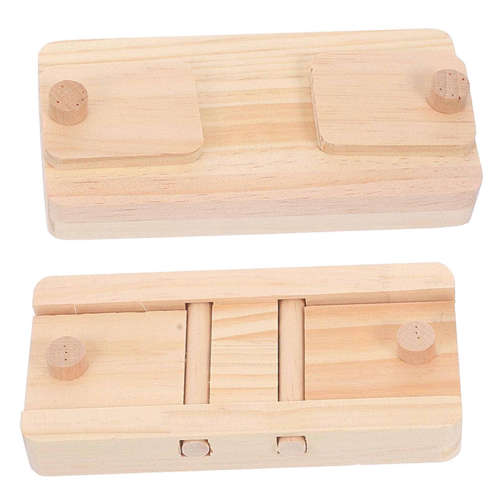 Tineasur Durable Beige Pine Hamster for Small Animals Plaything 2Pcs