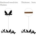 thumbnail image 3 of Birds on Branch Wall Decor Bird Wall Art Wooden Sculpture Sign Wood Slices Embellishment DIY Ornaments for Outdoor Garden Personalized Kitchen Home 12x4Inch, 3 of 9