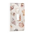 thumbnail image 2 of Yayeee Toggle Light Switch Wall Plate 1-Gang 4.5"x2.7" Home Decorative Outlet Cover, Red Watercolor Seashells, 2 of 7