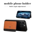 thumbnail image 5 of ELEHOLD for iPhone 14 Pro Wallet Case,luxury Business PU leather Credit Card Slot Kickstand Women Men Slim Shockproof Protective Phone Cover for iPhone 14 Pro,Brown, 5 of 9