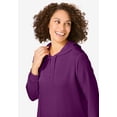 thumbnail image 4 of Woman Within Plus Size Longer-Length Hoodie Sweatshirt., 4 of 6