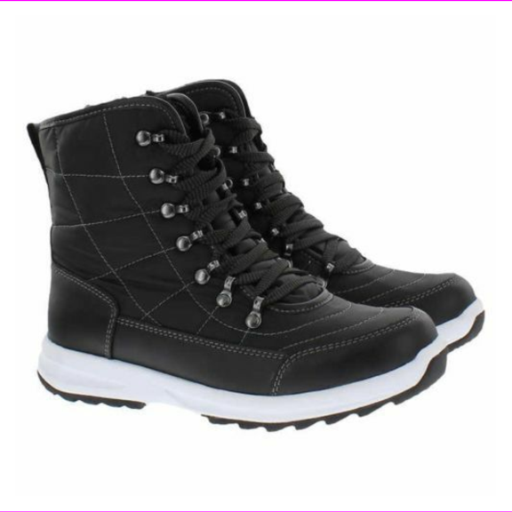 Weatherproof Womens Katie Water Resistant Shoe w/Side Zipper 10us, Black
