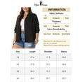 thumbnail image 6 of Agnes Orinda Women' s Plus Size Chiffon Shirt Long Sleeve Tops Button Down Collared Blouses 2X Black, 6 of 6