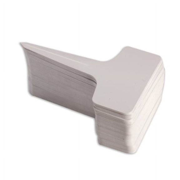 Monyance plant tag 100pcs Plastic Waterproof Plant Nursery Garden Labels T-type Tags Markers Garden Stakes Re-usable Plant Labels (White)(3.94X1.97X0.04Inches)