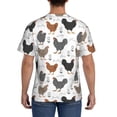 thumbnail image 3 of Bixox Men's Retro Rooster Printed Short Sleeve Skinny Athletic T-Shirt, 3 of 6