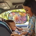 thumbnail image 2 of KUIFORTI Dahlia Car Window Shades for Baby 20.47”x 12.59” (2 Pack) - Blocks 99.98% UVR, Sun Protection and Sun Shade Blocker, Glare Shield Protection, Large Side Car Window Screens, 2 of 8
