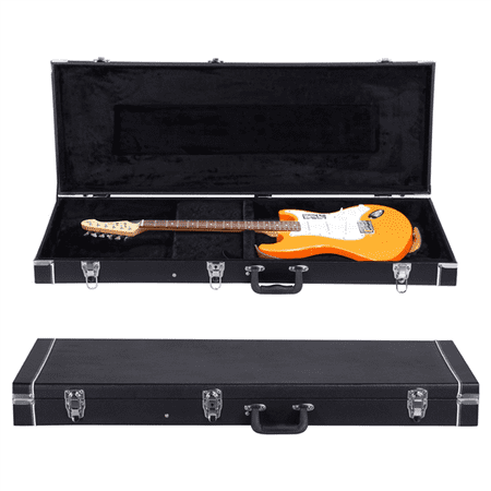 Hardshell Guitar Case Electric Guitar Case Hard-Shell Case for Telecaster, Stratocaster Style with Lockable Latch & Storage Black ()