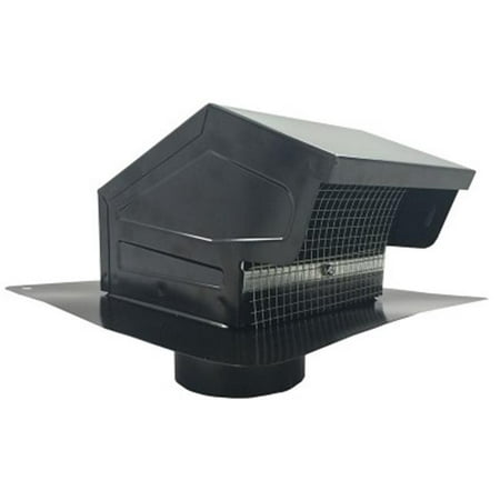 

Black Metal Roof Vent Cap 4 in. Collar