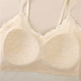 thumbnail image 4 of ZNQHFRE Women's Lace V‑Neck Spaghetti Strap Camisole, Ribbed Crop Tank Top With Built‑In Bra For Layering Casual Wear L, 4 of 4