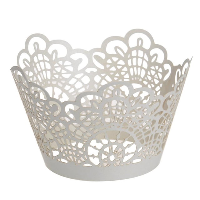 50 vasos de papel para cupcakes, envoltorios para tartas, bodas, fiestas de cumpleaños, color rosa y blanco Soledad Magdalena de la hornada de la Copa