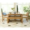 Manor Park 6-Piece X-Back Wood Outdoor Patio Dining Set - Brown