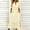 Yellow, variant on Ayolanni Short Sleeve Women Summer Dresses Solid V Neck A-Line Maxi Dress Beach Knit Elegant Casual Long Dress with Pockets Black L