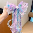 thumbnail image 5 of Wuxian Toddler Girls Ribbon Headband Colorful Cute Bow Hair Clips Princess Hair Barrettes Sparkly Pearl Sequins Clips Hair Accessories Hairpins Party Wedding Birthday Headwear,Light Purple,3-16 Years, 5 of 6