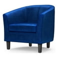 thumbnail image 1 of Austin 30 inch Wide Transitional Tub Chair in Blue Velvet Fabric, 1 of 10