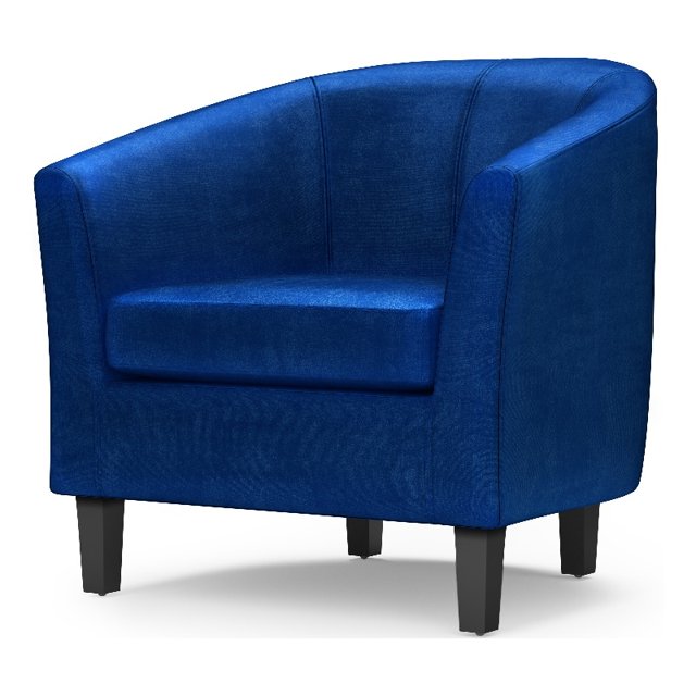 Austin 30 inch Wide Transitional Tub Chair in Blue Velvet Fabric