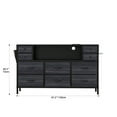 thumbnail image 5 of Uforic 10-Drawer Dresser & TV Stand with Power Outlets, LED Lights & Side Pockets, for up to 55" TVs, Black, 5 of 9