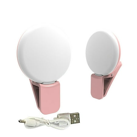 Mount Holder Portable Selfie Fill Light for Phone with 3+1 Intensity Color Temperature Adjustable Round -On Ring Light for Live Streaming and Photo Shooting