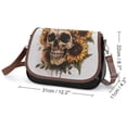 thumbnail image 2 of Sunflower Skull (7) Vintage Crossbody Bag for Women Medium Leather Hobo Bags Shoulder Bag Classic City Leather Satchels, 2 of 8
