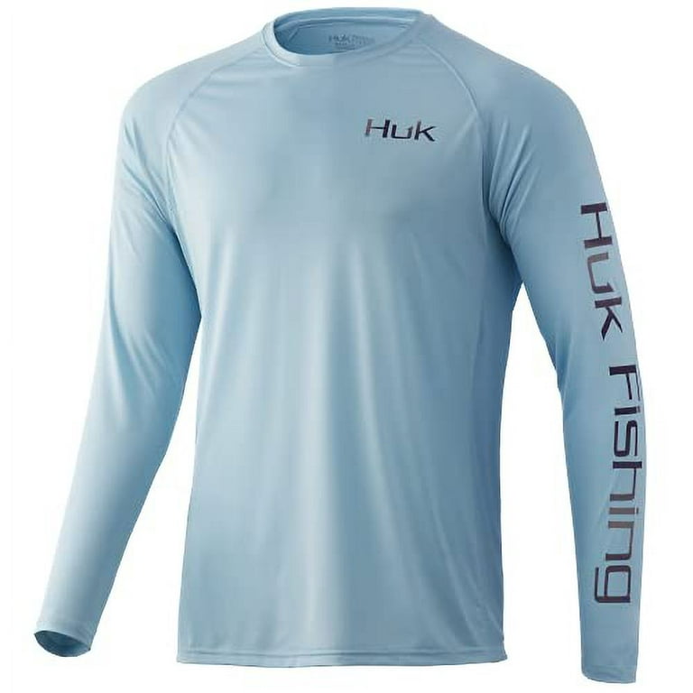 HUK Men's Long Sleeve Fishing Shirt Outdoor UV Clothing Summer Breathable Fishing  Clothes Sunscreen Sportwear Fishing Shirt