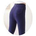 thumbnail image 4 of TIREOW Girls High Elasticity Leggings Stretch Snug Fitting Imitation Denim Leggings Pants Elastic Waist Sports Yoga Tight Pants, 4 of 9